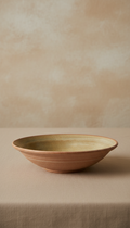 Bowl de pasta de cerámica con borde esmaltado