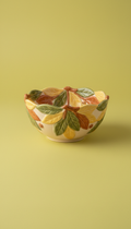 Bowl de cerámica con motivo de hoja de olivo